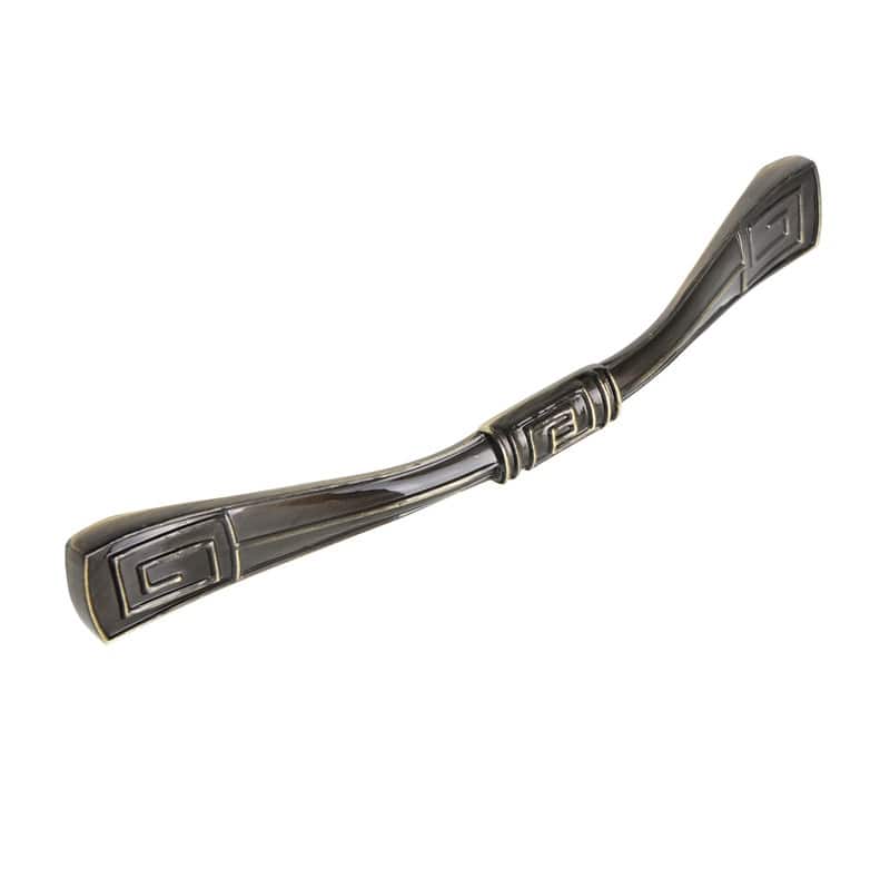Utopia Alley Trieste Pull Handle - Decorative Antique Brass Cabinet Drop Pull Handles, 5.0" Center to Center