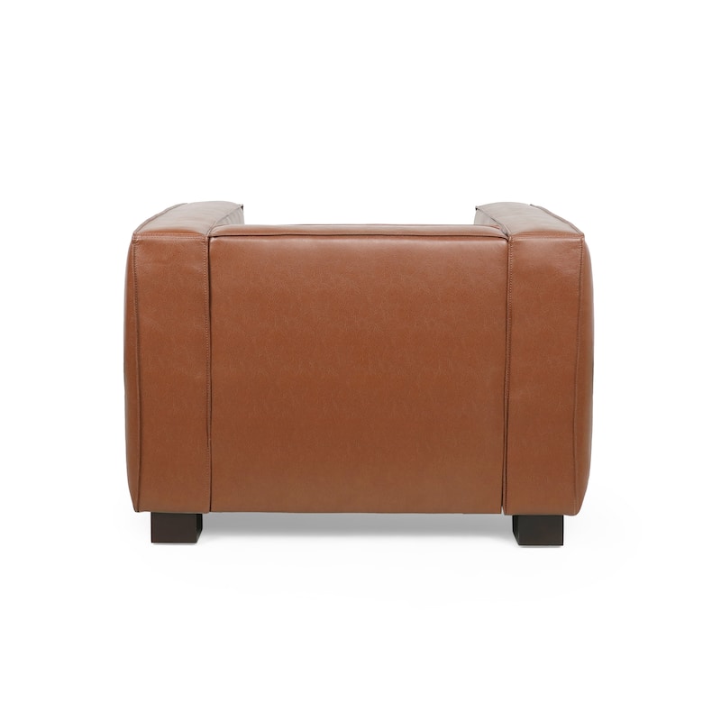 Goyette Faux Leather Club Chair by Christopher Knight Home