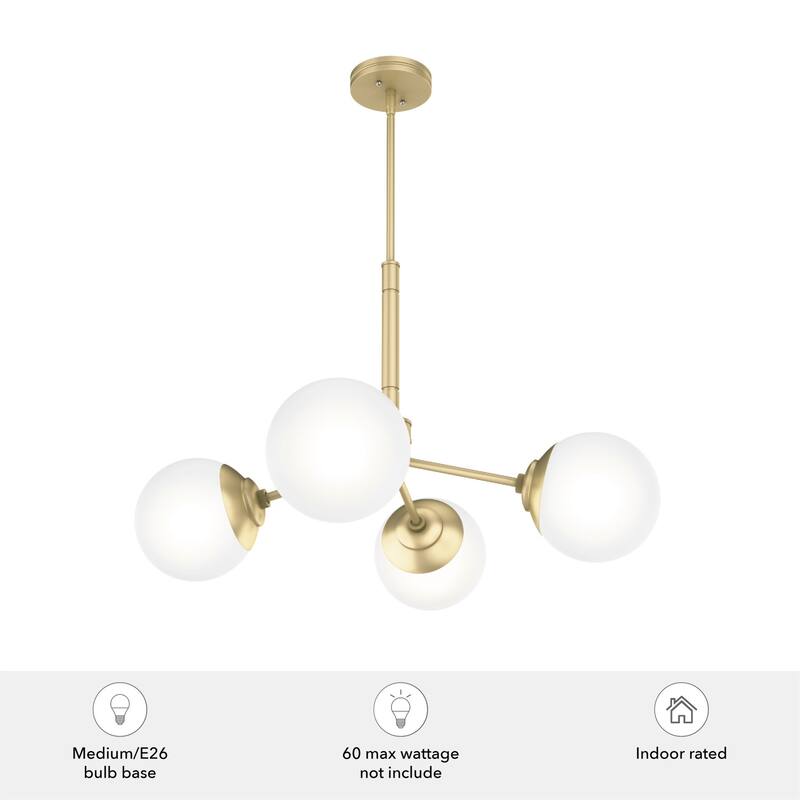 Hunter Hepburn Chandelier - Dining Room, Entry - Retro/Minimalistic, Sputnik