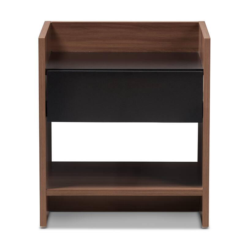 1 Drawer Nightstand Wood Bedside Table Modern Bedroom Storage Cabinet