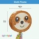 Sloth Pull String Pinata for Kids Birthday Party Supplies (16.5 x 13 x ...