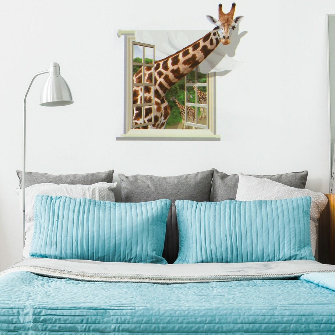 Shop Giraffe Pattern Removable 3d Wall Stickers Self Stick Murals