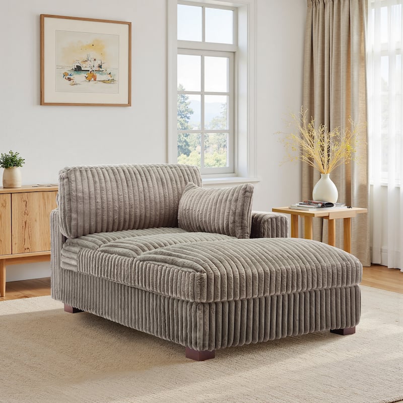 Oversized L-Shape Upholstered Chaise Lounge Sofa Couch