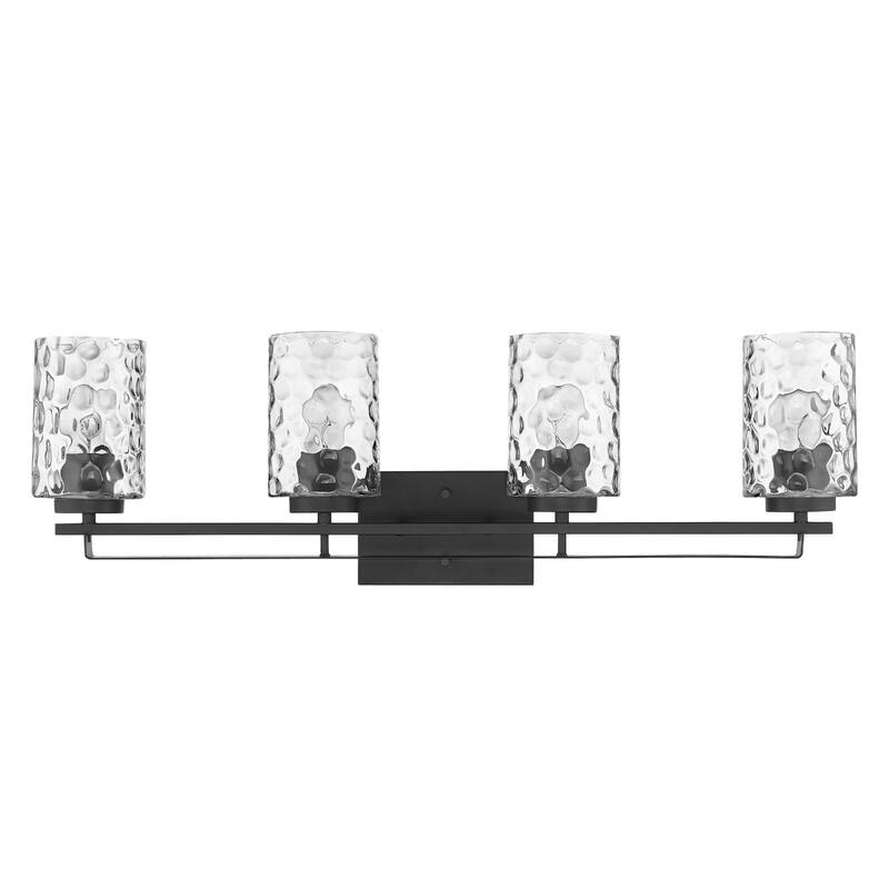 120 Voltage Transitional Flush Mount Vanity Light with Clear Glass Shade and Dimmable Hardwired Fixture
