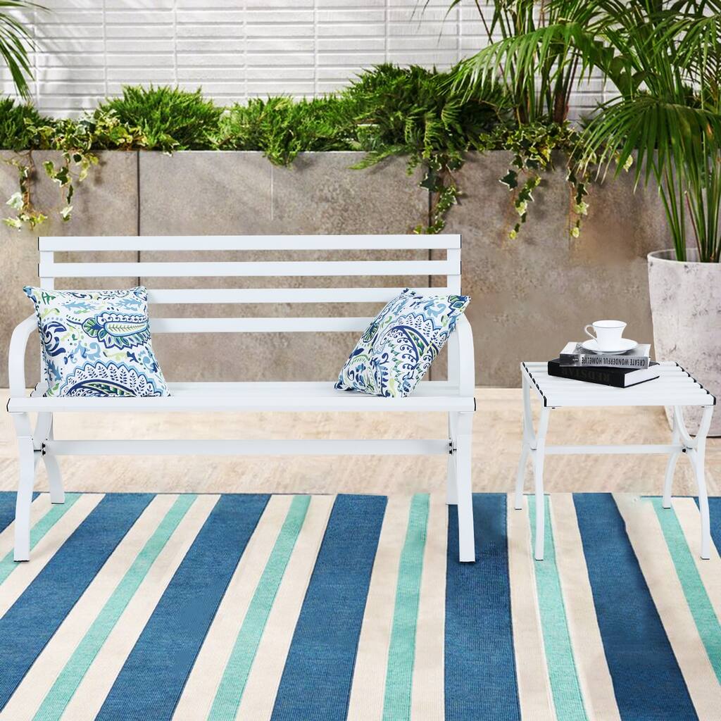 Sophia & William 2-piece Outdoor Patio Metal Bistro Set