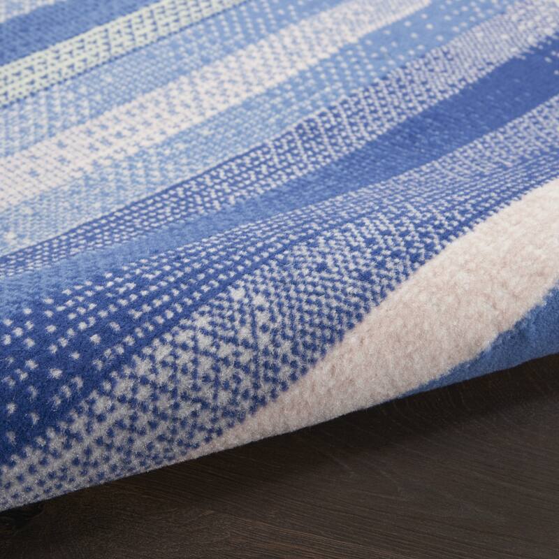 Power Loomed Distressed Abstract Modern Non Skid Stain Resistant Area Rug - 120' X '96' X '0.39