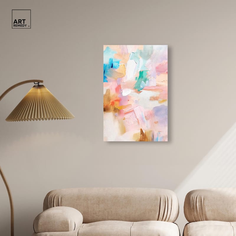 Rose Quartz II Canvas by Art Remedy, Gallery Wrapped