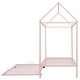 preview thumbnail 12 of 24, Metal Twin Size Kids House Bed with Trundle