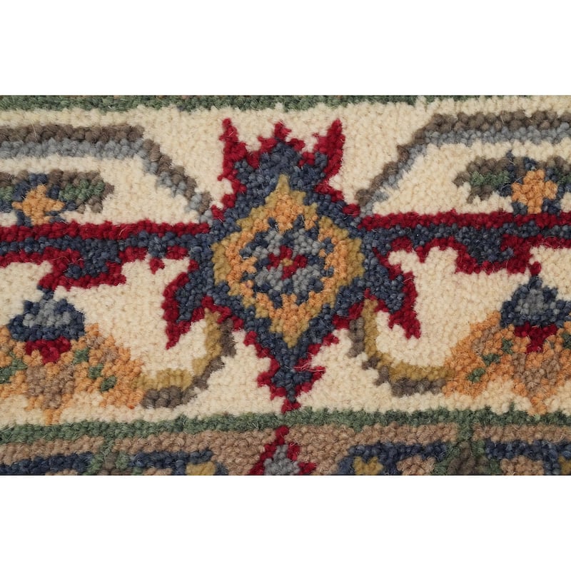 Hand Knotted Oriental 100% Wool Carpet Traditional Medallion Greys & Charcoal Heriz (serapi) Area Rug - 6' 1'' X 4' 0''
