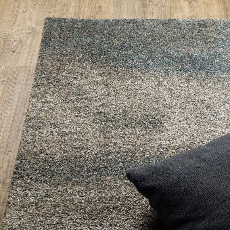 Style Haven Archer Ombre Abstract Grey/ Teal Indoor Area Rug