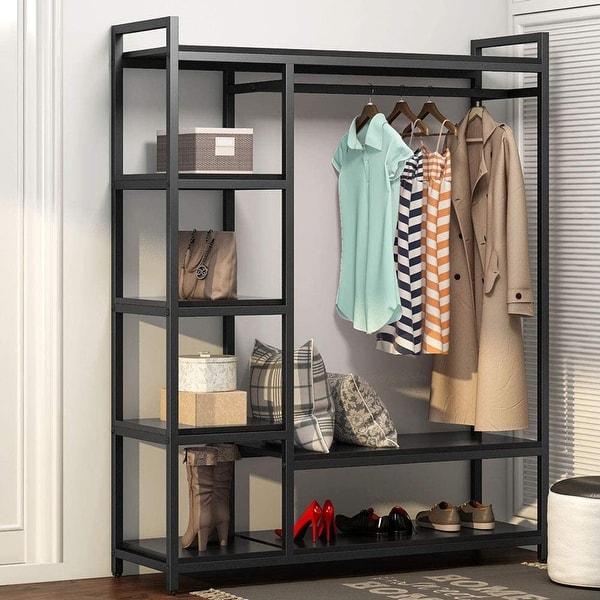 Free Standing Closet Organizer Storage Shelves and Hanging Bar Bed Bath Beyond 31297237