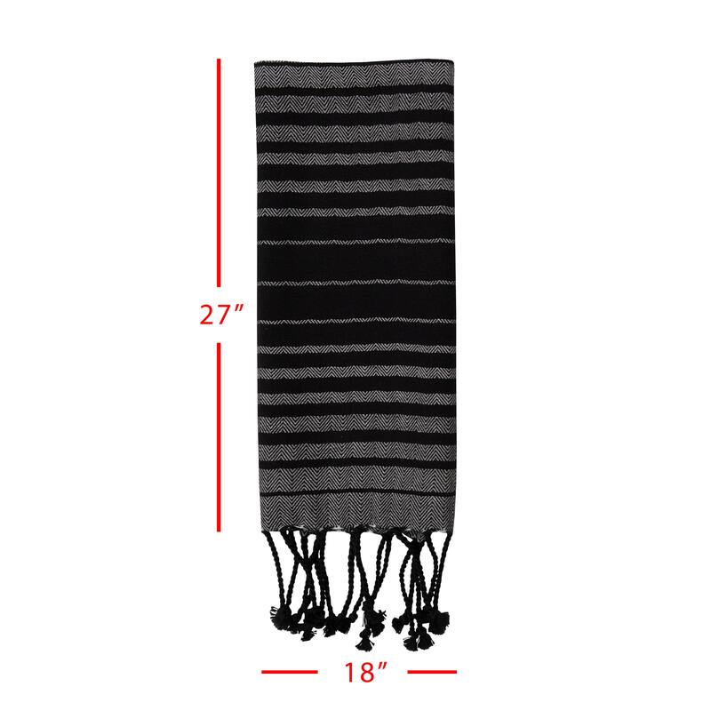 Foreside Home & Garden Set of 4 Multicolor Striped 27 x 18 Inch Woven