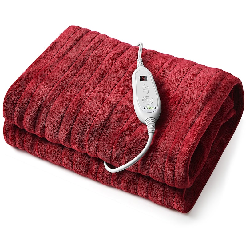 Flannel Electric Heated Blanket With Controller