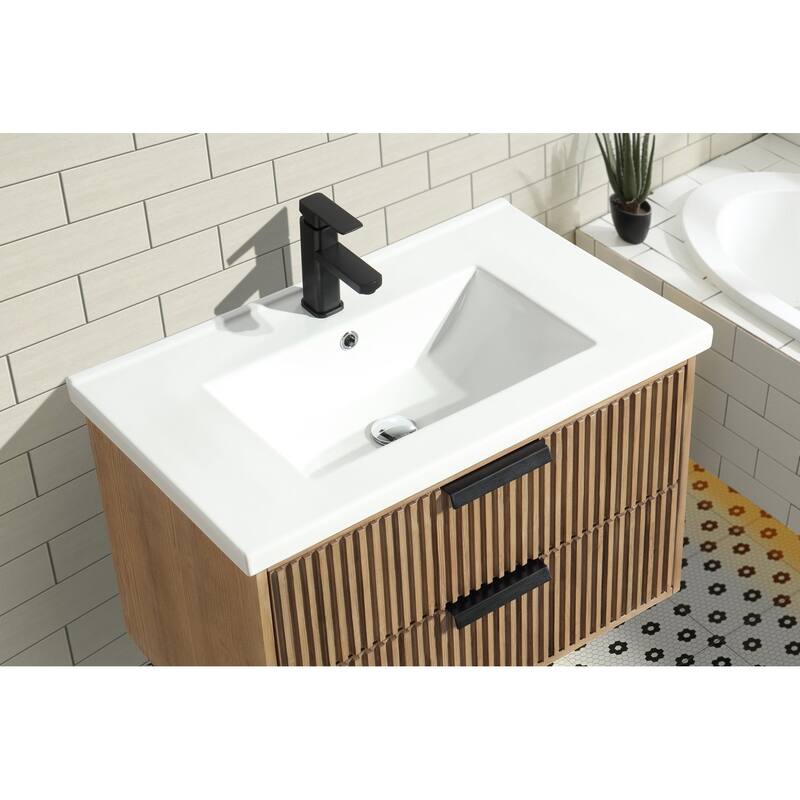 Ari Bath Diego 30" Bathroom Vanity, Weathered Fir Finish