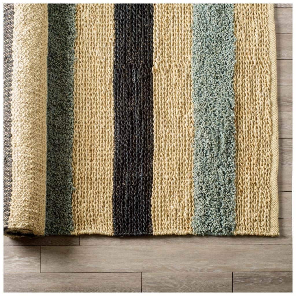 Dolman 8 x 10 Multi-Colored Jute Hand Woven Rug - 118.9L x 94.9W x 0.2H