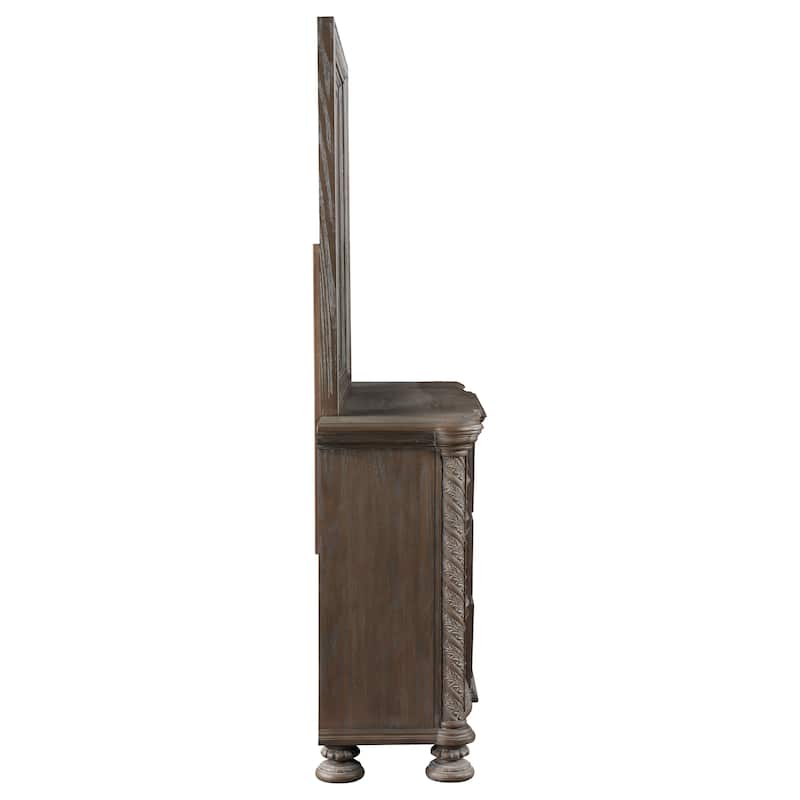 Emmett Traditional Wood 9-drawer Dresser Walnut