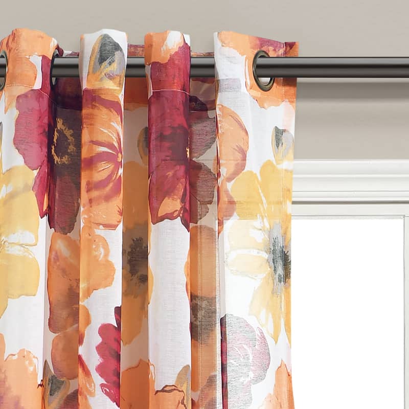 Lush Decor Leah Sheer Window Curtain Panel Pair 84" x 52" On Sale