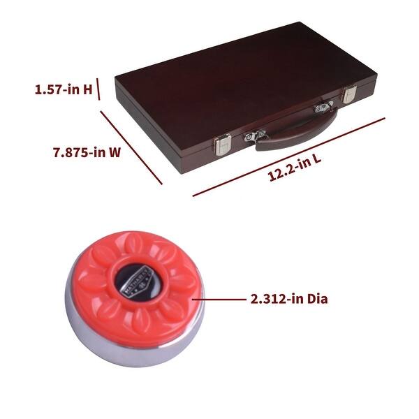 Hathaway Shuffleboard Pucks with Case - Set of 8