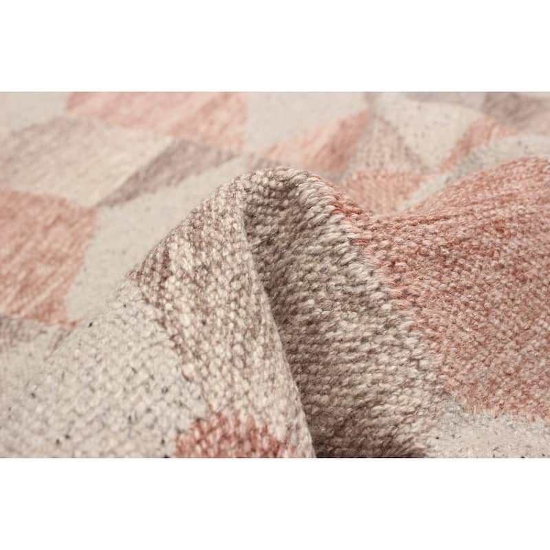ECARPETGALLERY Flat-Weave Ankara FW Grey Wool Kilim - 5'3 x 7'7