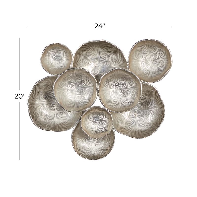 Aluminum Metal Plate Home Wall Decor with Uneven Edges - Silver or Gold - Roche River Decor