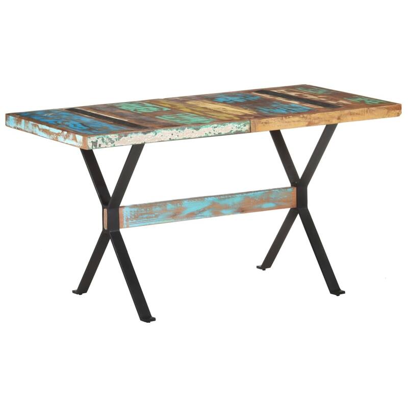vidaXL Dining Table Wooden Dinner Bistro Table for Dining Room Kitchen Office