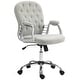 preview thumbnail 9 of 7, Teddy Fleece Home Office Chair, Upholstered Vanity Chair with Armrests, Swivel Rolling Chair with Adjustable Height - N/A