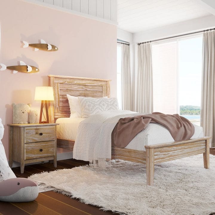 Grain Wood Furniture Greenport Louvered Solid Wood Platform Bed