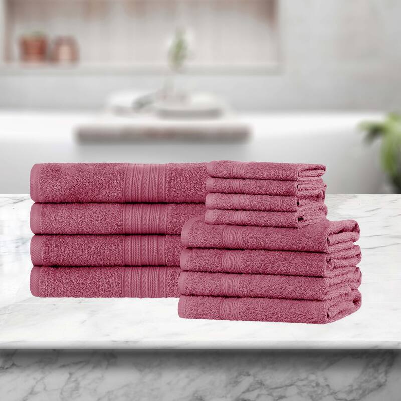 Superior Eco-Friendly Sustainable Cotton 12-Piece Bathroom Towel Set