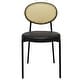 preview thumbnail 45 of 92, Leisuremod Euston Modern Velvet/Leather Dining Chair - Minimalist Wicker Back Accent Chair for Home Living Room & Kitchen