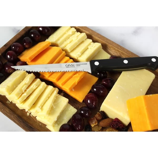 Ginsu Kiso Dishwasher Safe Black 6 Piece Steak Knife Set On Sale