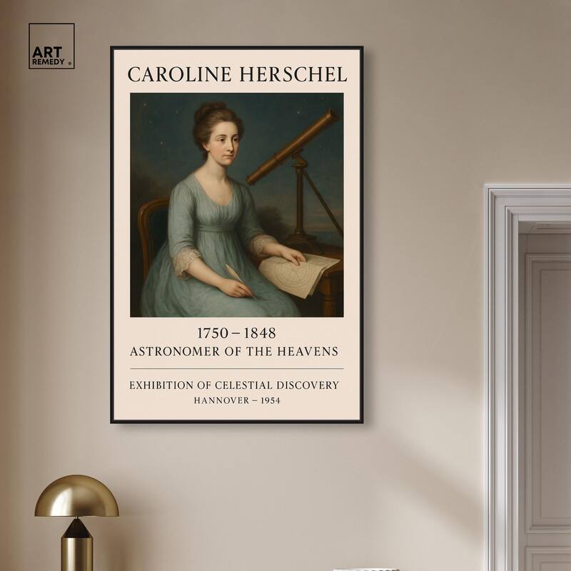 Early Female Astronomer Canvas by Art Remedy