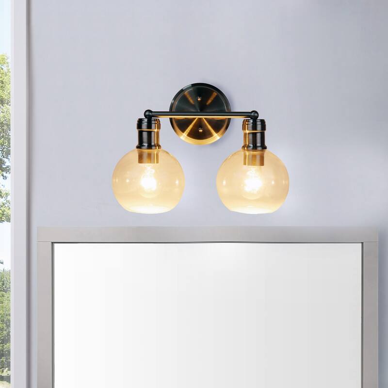 Bath/ Vanity Fixture w/ Clear Globe Glass