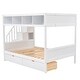 preview thumbnail 33 of 40, Twin over Full Bunk Bed with Shelfs, Storage Staircase and 2 Drawers