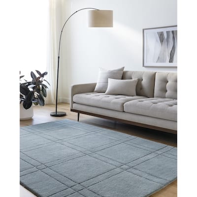 Keshaun Casual Solid Color Wool Area Rug