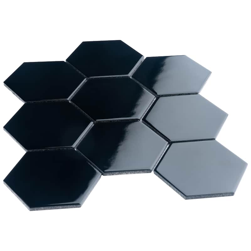 Merola Tile Metro Super Hex Series 10" x 11-1/2" Porcelain Mosaic Tile