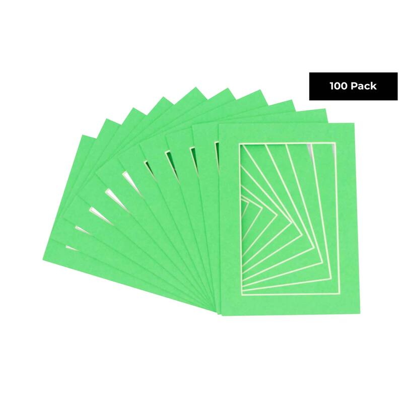 8x10 Mat for 11x14 Frame - Precut Mat Board Acid-Free Bright Green 8x10 Photo Matte For a 11x14 Picture Frame