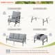 MAISON ARTS 6/7-Piece Patio Conversation Sets, Sofa Set with 2/4 x Single Chairs, 1 x 3-seater Sofa and Coffee Table/Ottomans