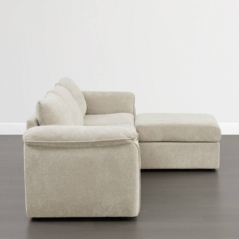 Spruce & Spring Modular Sectional Sofas with Optial Storage Console for Living Room