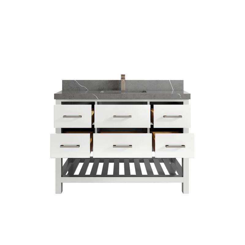 Willow Collections 48 in. W x 22 in. D Parker Single Sink Bathroom Vanity with Countertop