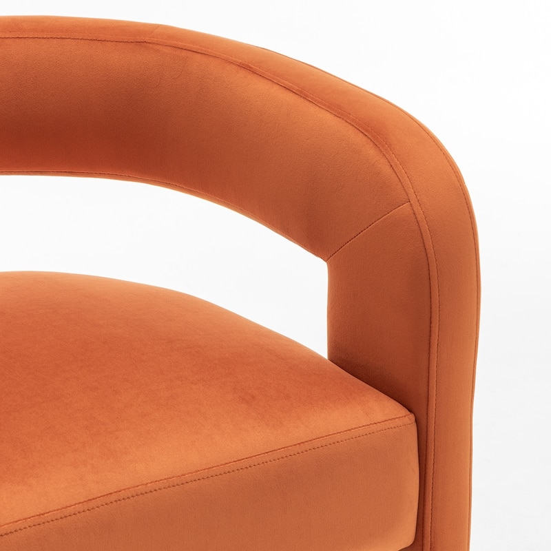 SEYNAR Modern Velvet E-Shaped Open Back Dining chair Set of 2