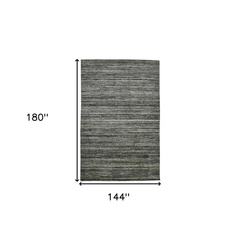HomeRoots Striped Transitional Rectangle Area Rug