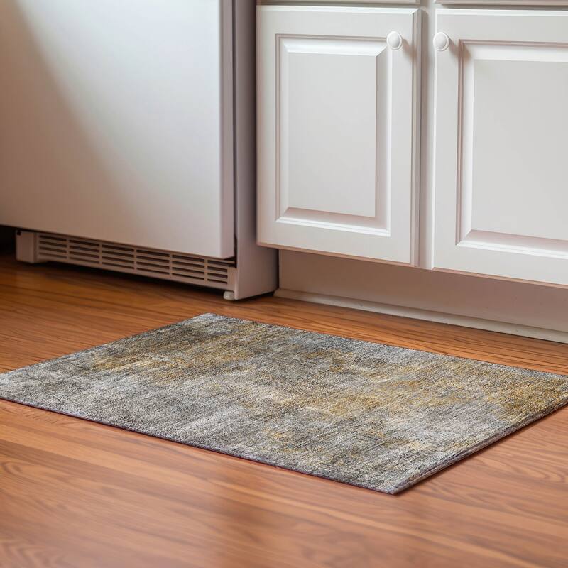 Premium Washable Super Soft Solid Abstract Mayfield Rug - Gray - 1' 8" x 2' 6" - Rectangle