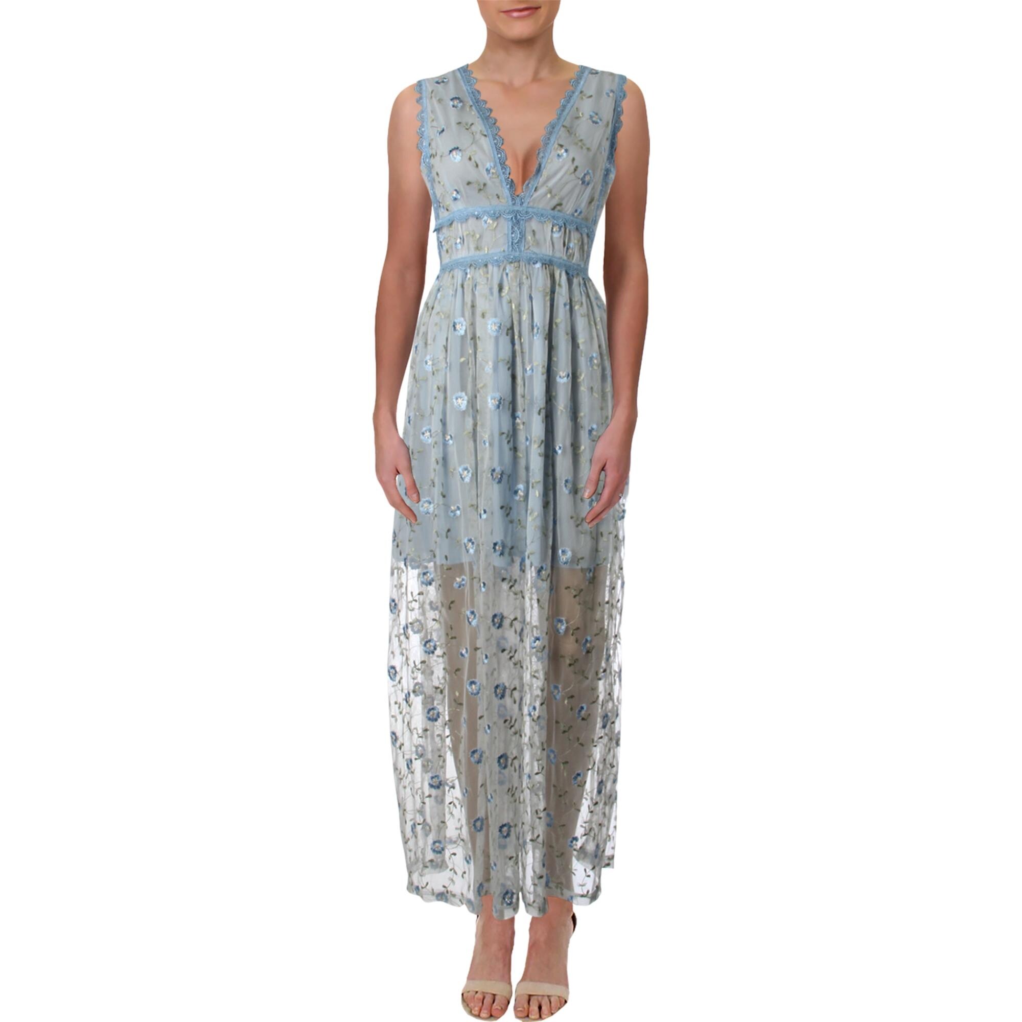 embroidered flower gown