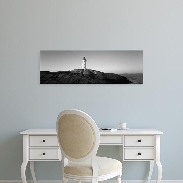 Easy Art Prints Panoramic Image 'Peggy's Point Lighthouse, Peggy's Cove, Halifax, Nova Scotia, Canada' Canvas Art