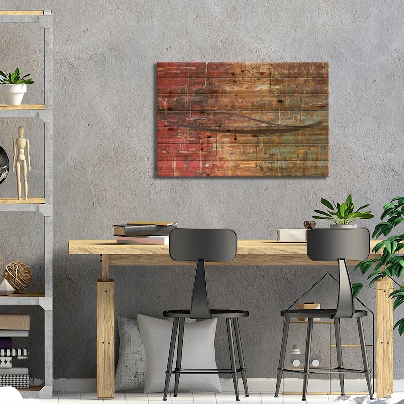 Autumn Print On Wood by Carmen Guedez - Multi-Color