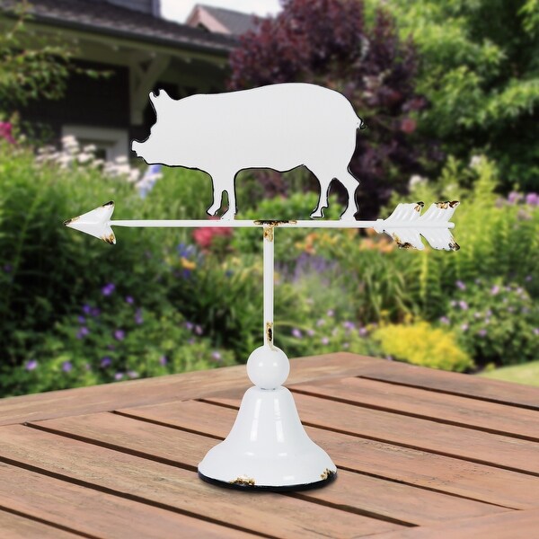 Metal pig tabletop weather vane  155 x 155 x 160  overstock