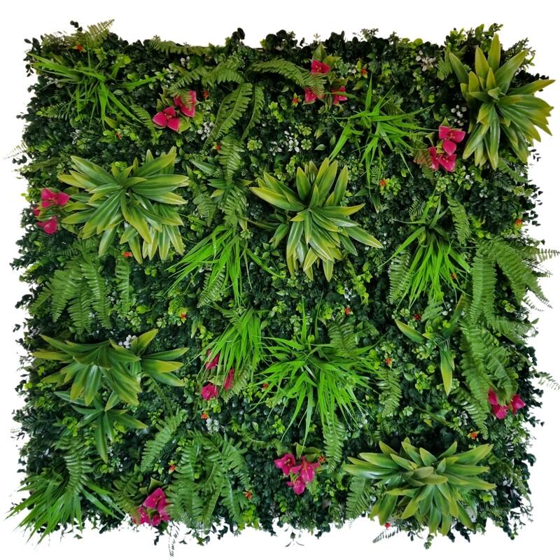 Artificial Green Foliage UV-protected for Outdoor Decor (Set of 4) - Green