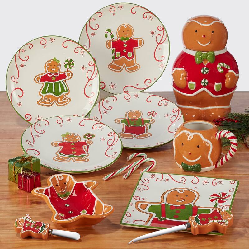 Certified International Holiday Magic Gingerbread 72 oz. 3-D Cookie Jar