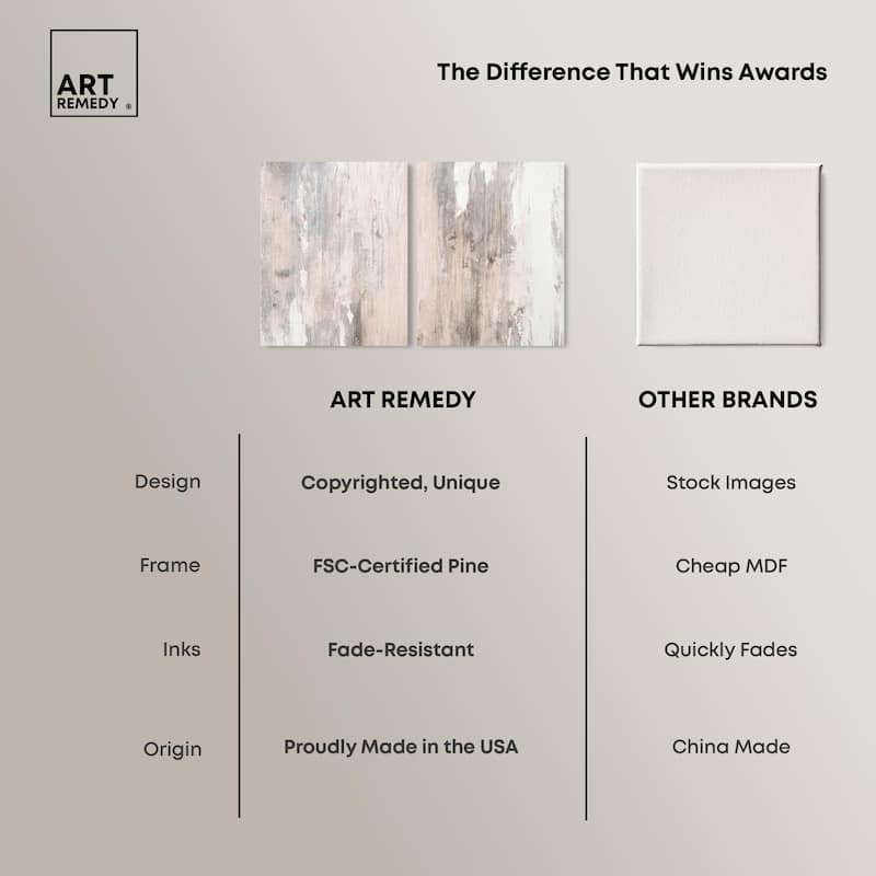 Striated Texture I Canvas Set of 2 by Art Remedy, Gallery Wrapped