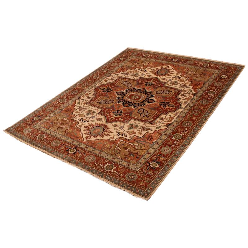 ECARPETGALLERY Hand-knotted Jules Sultane Cream Wool Rug - 9'9 x 13'7
